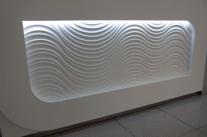 Balcão receção led por medida